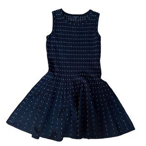 Metaphor Black‎ Sleeveless Knit Dress Stretch Fit Flare Size Large White Eco